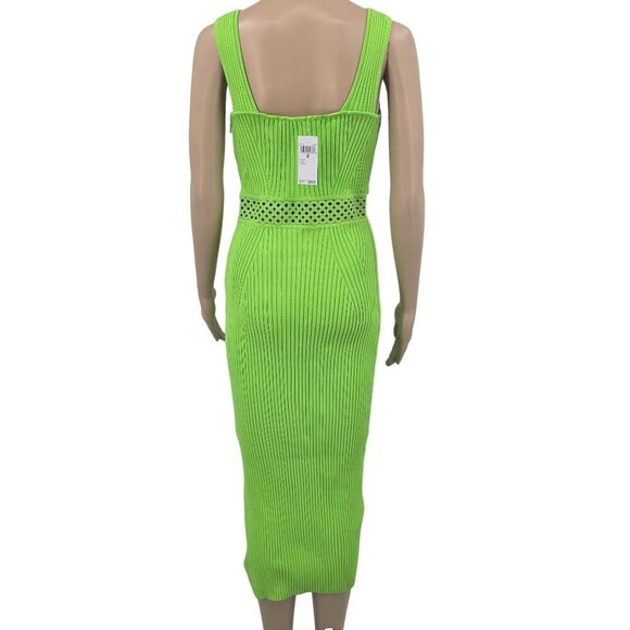 House of Harlow 1960 Jade Lime Knit Maxi Dress, Women's Small NWT - Picture 3 of 12